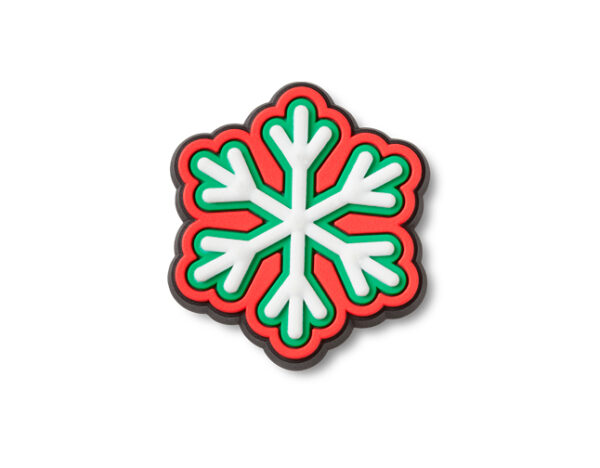 Jibbitz Green and Red Snowflake