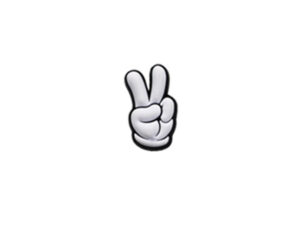 jibbitz Left Hand Peace Sign