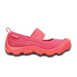 Crocs Duet Busy Day Mary Jane Children's Coral Raspberry