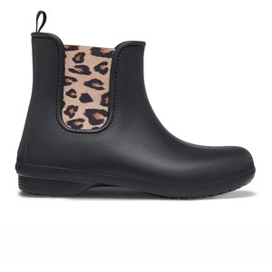 Crocs Freesail Chelsea Boot Women Leopard Black