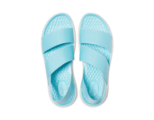 Crocs LiteRide Stretch Sandal Ice Blue Almost White - Image 3