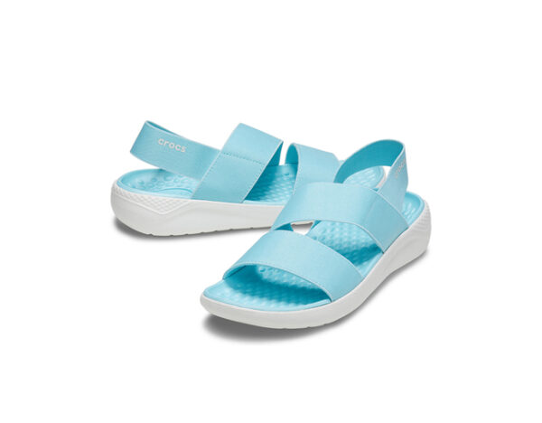 Crocs LiteRide Stretch Sandal Ice Blue Almost White - Image 4