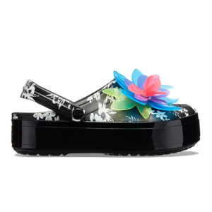 Crocs CrocBand Platform Hyper Tropic Clog Neon Floral Black