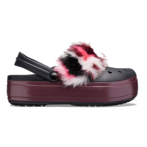 Crocs Crocband Platform So Luxe Clog Black Burgundy