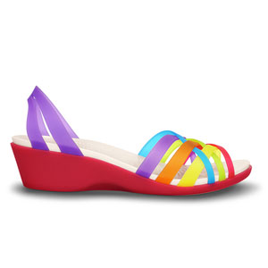 Crocs Huarache Mini Wedge Women Multi Geranium
