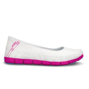 Crocs Stretch Sole Flat White Candy Pink