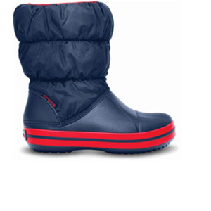 Crocs Winter Puff Boot Kids Navy Red